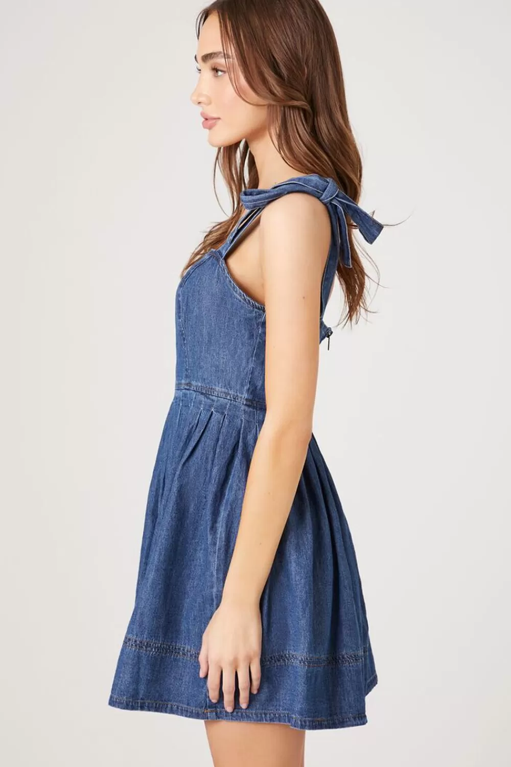 Forever 21 Denim Fit & Flare Mini Dress | Women Dresses