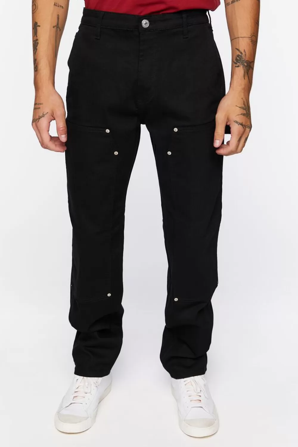 Jeans + Denim>Forever 21 Denim Utility Pants Black