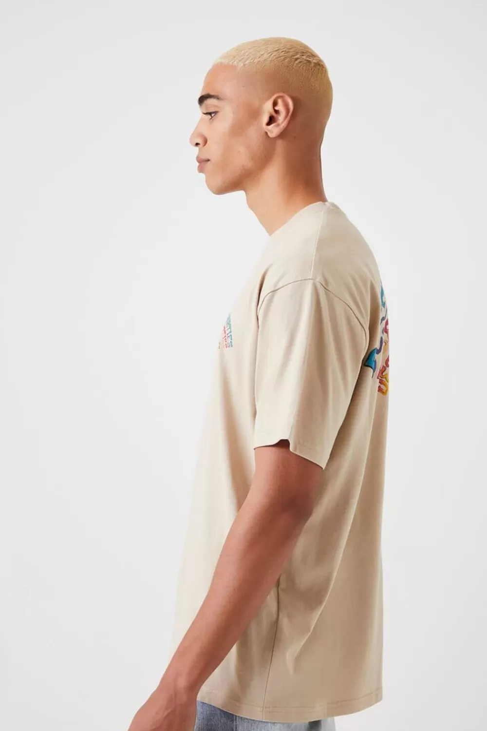 Graphic Tees>Forever 21 Desert Parties Graphic Tee Taupe/Multi