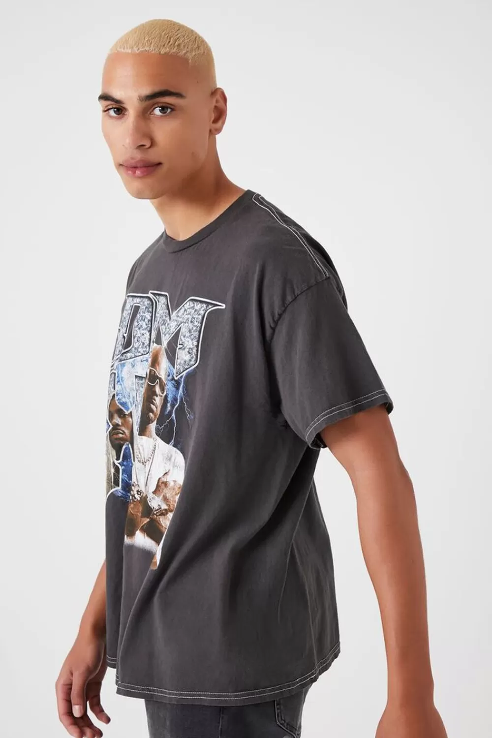 Graphic Tees>Forever 21 Dmx Graphic Tee Pewter/Multi