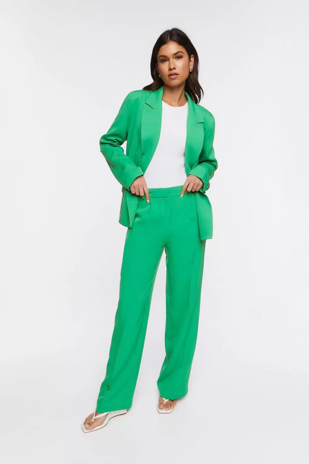 Forever 21 Double-Breasted Suit Blazer & Pants Set | Women Tops