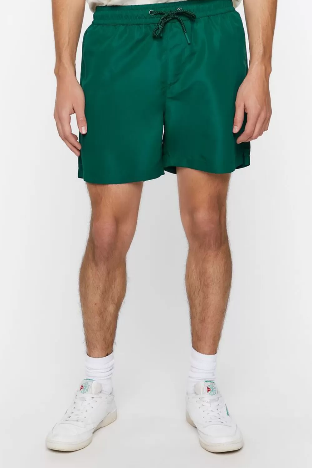 Bottoms>Forever 21 Drawstring Swim Trunks Hunter Green