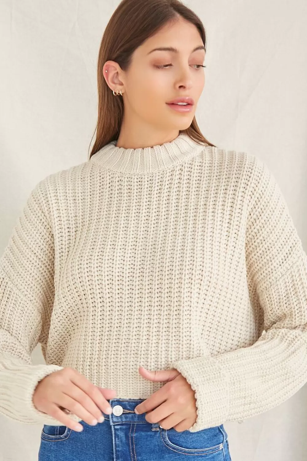 Forever 21 Drop-Sleeve Crew Sweater | Women Tops