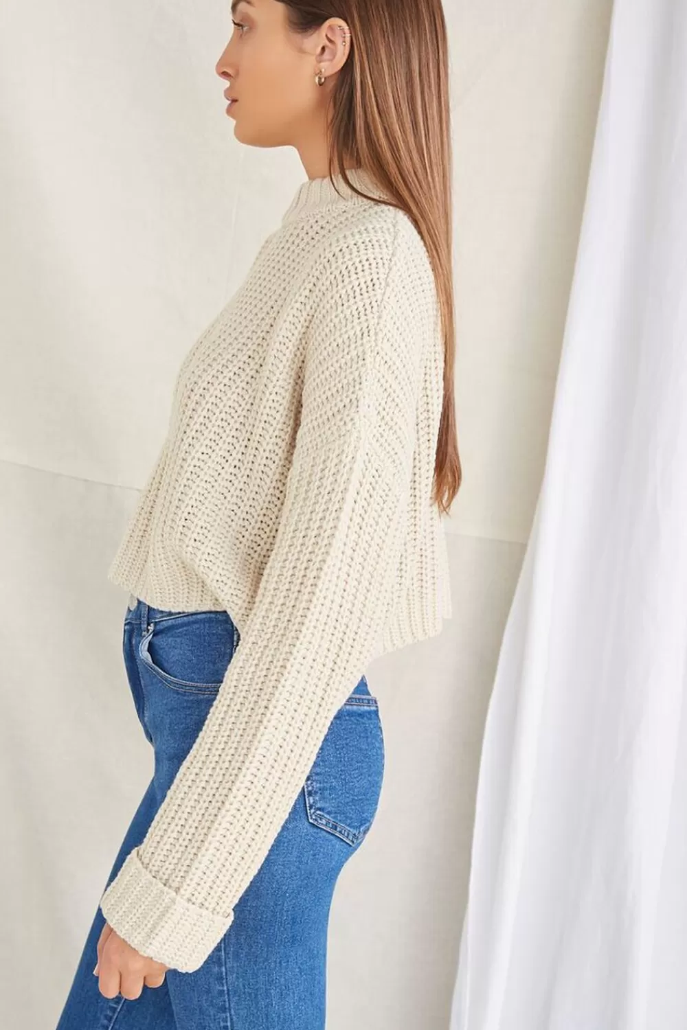 Forever 21 Drop-Sleeve Crew Sweater | Women Tops