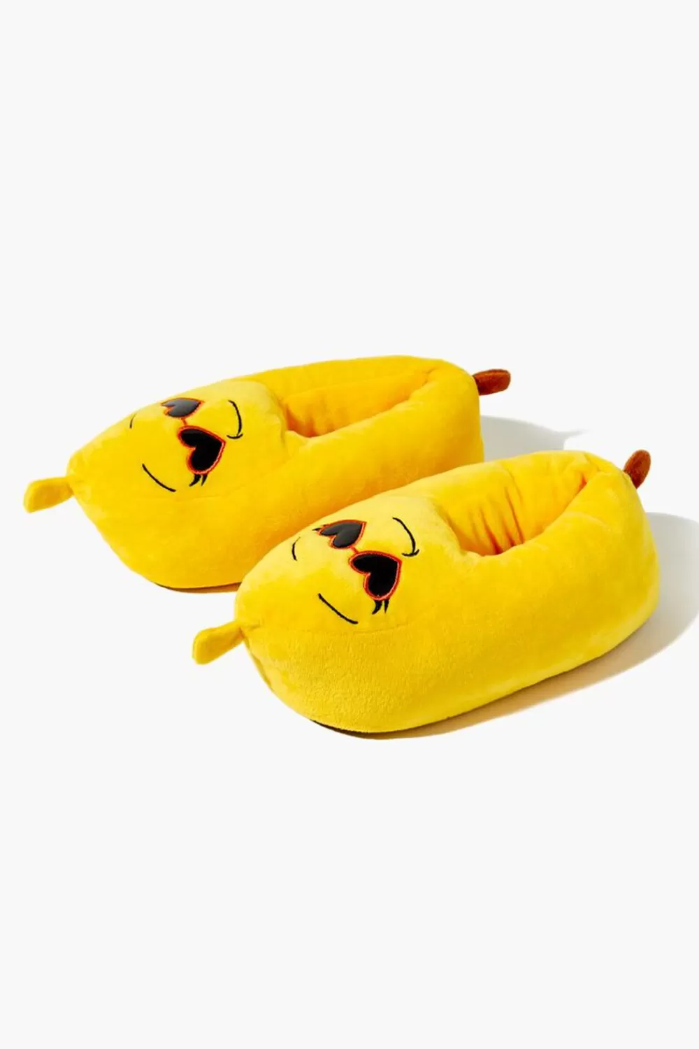 Slippers>Forever 21 Embroidered Banana House Slippers Yellow
