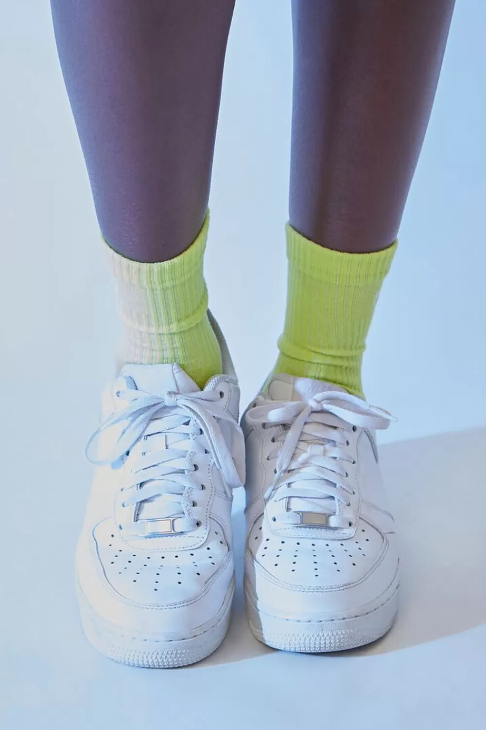 Socks + Tights>Forever 21 Embroidered Fubu Crew Socks Green