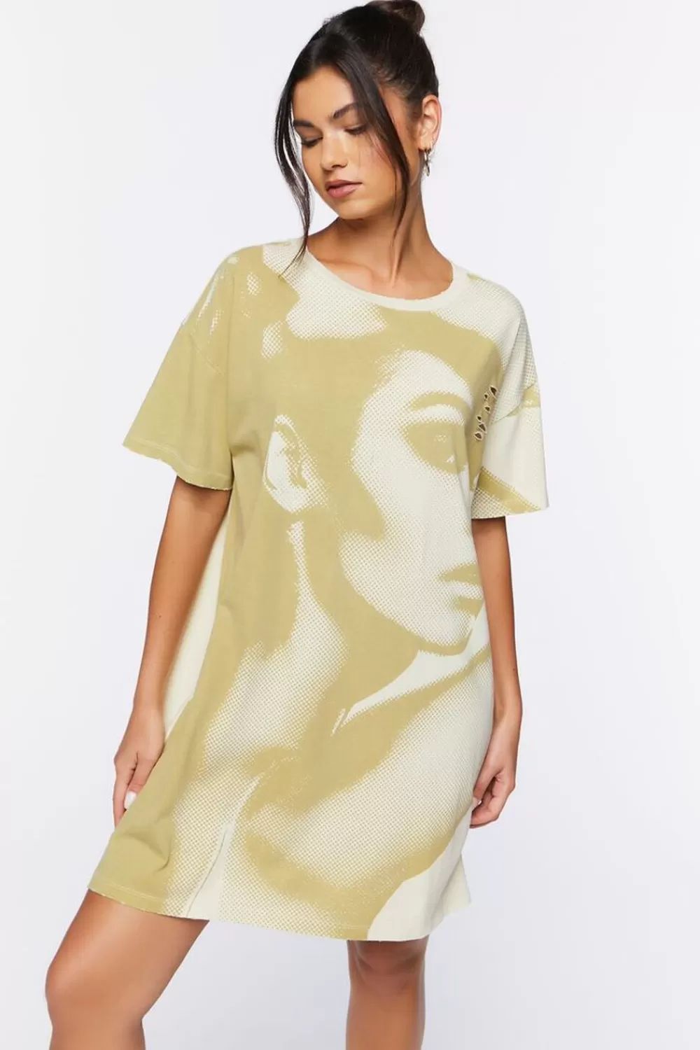 Forever 21 Face Graphic T-Shirt Dress | Women Dresses