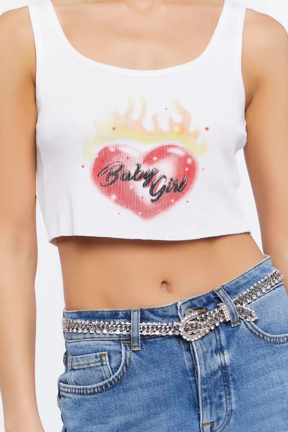 Belts>Forever 21 Faux Gem Chain Hip Belt Silver