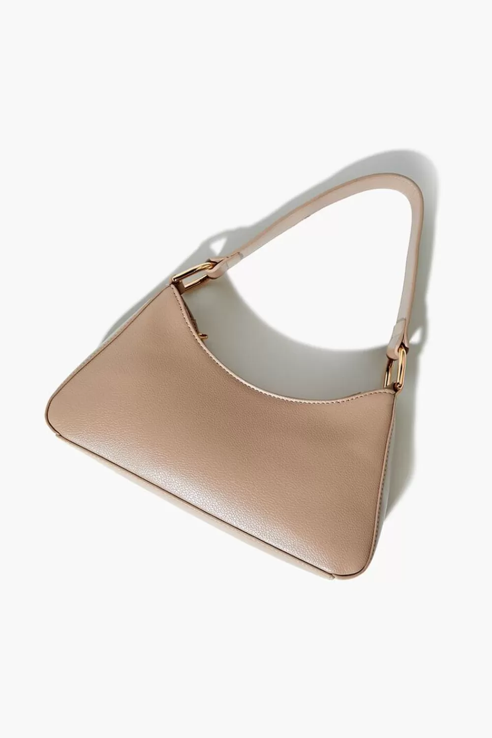 Bags + Backpacks>Forever 21 Faux Leather Baguette Shoulder Bag Tan