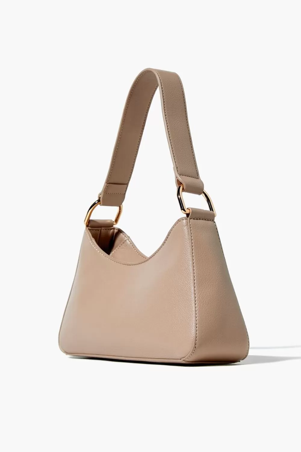 Bags + Backpacks>Forever 21 Faux Leather Baguette Shoulder Bag Tan
