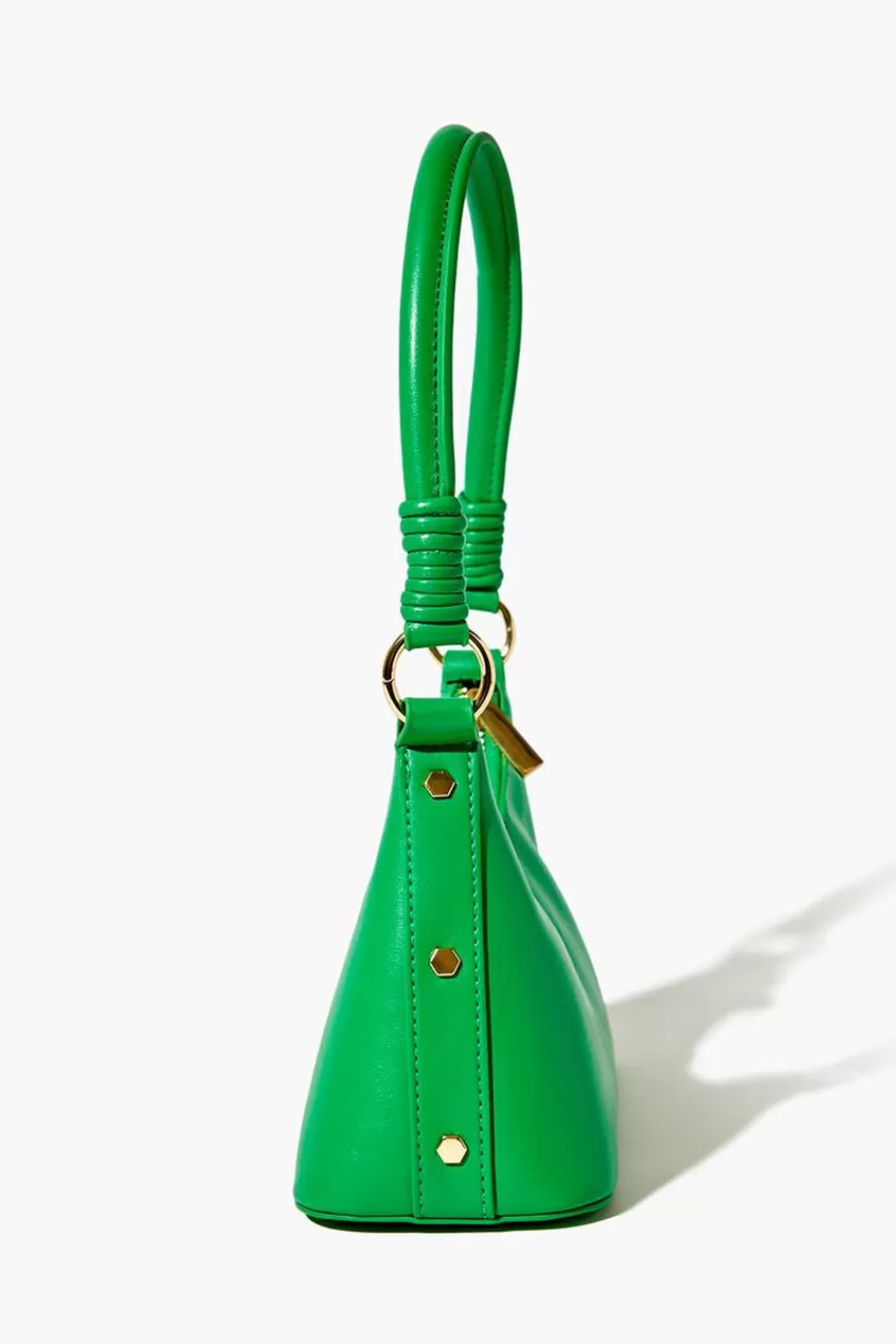 Bags + Backpacks>Forever 21 Faux Leather Baguette Shoulder Bag Green