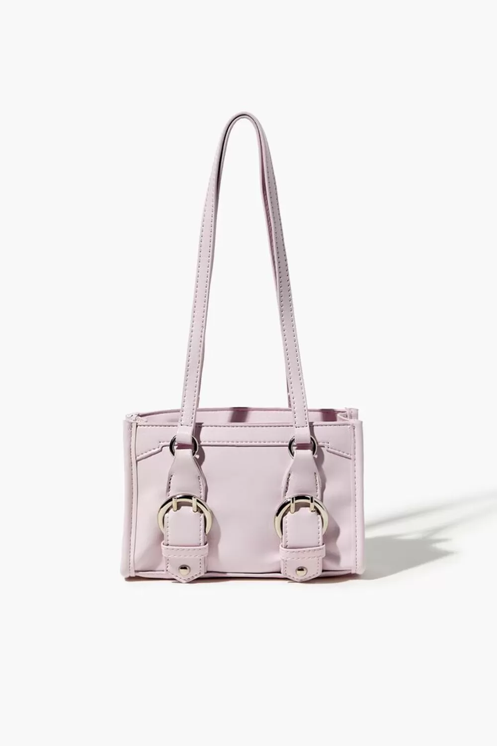 Bags + Backpacks>Forever 21 Faux Leather Buckle Handbag Pink