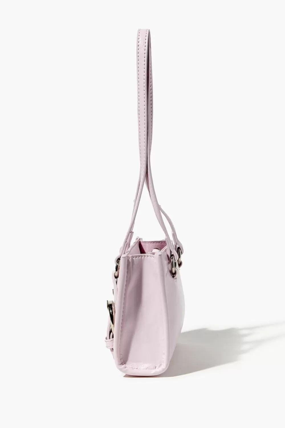 Bags + Backpacks>Forever 21 Faux Leather Buckle Handbag Pink