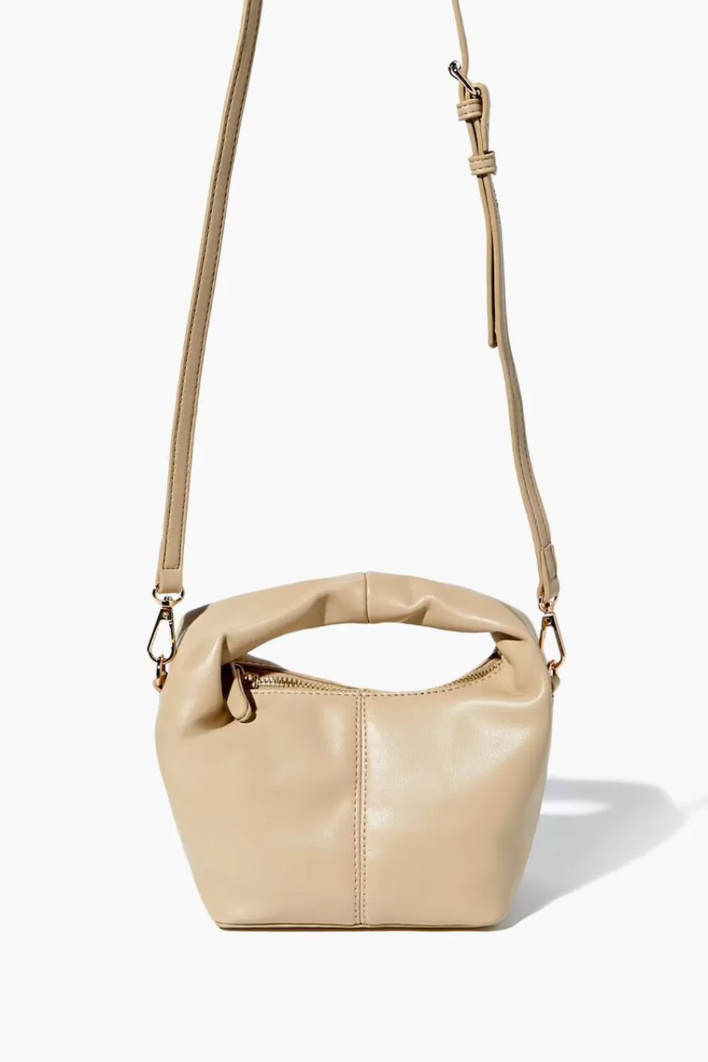 Bags + Backpacks>Forever 21 Faux Leather Crossbody Bag Taupe