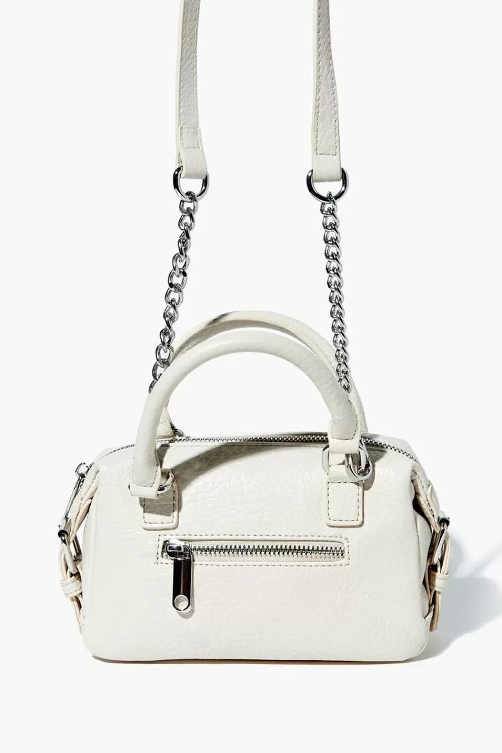 Bags + Backpacks>Forever 21 Faux Leather Crossbody Satchel Cream