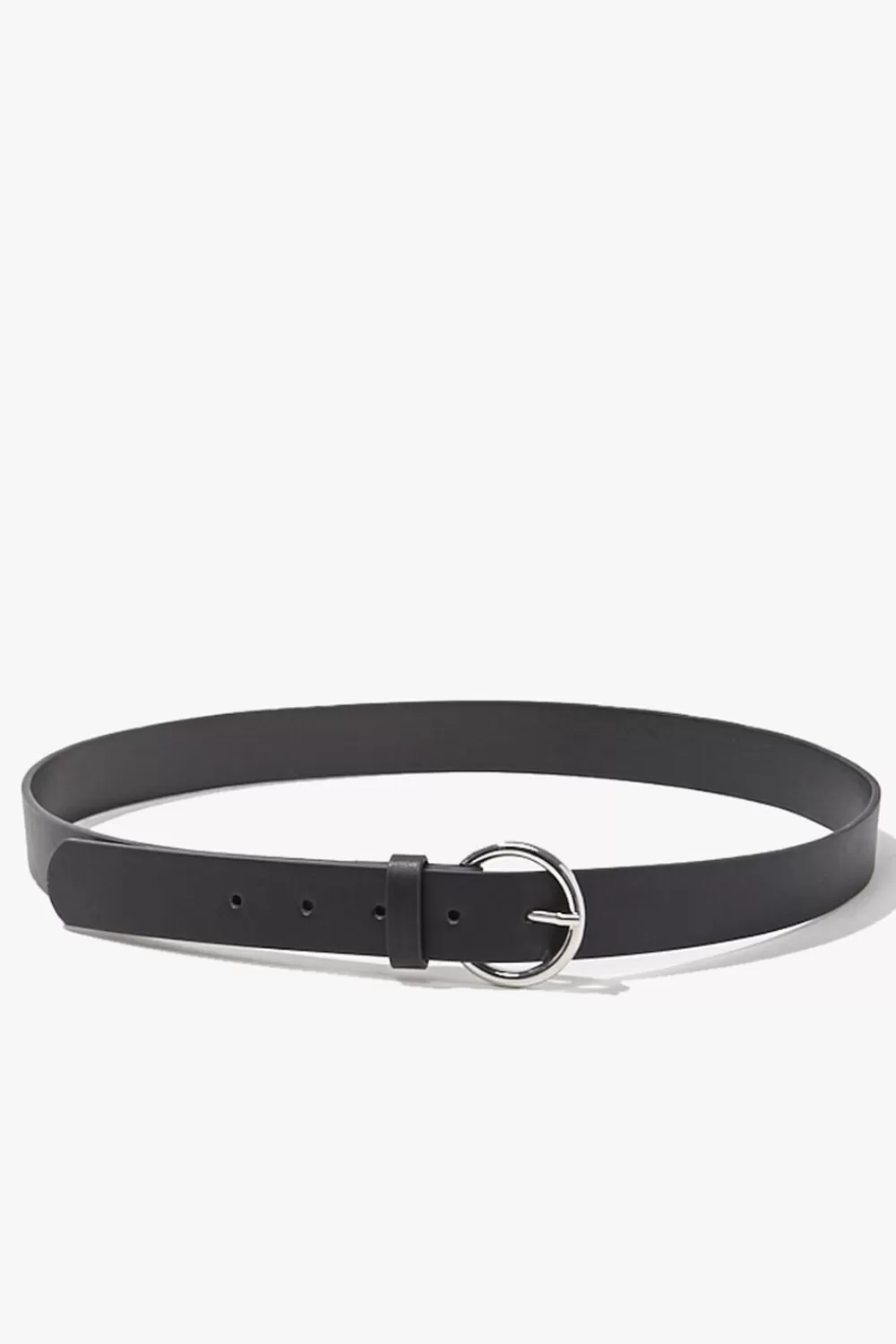Belts>Forever 21 Faux Leather Hip Belt Black/Silver