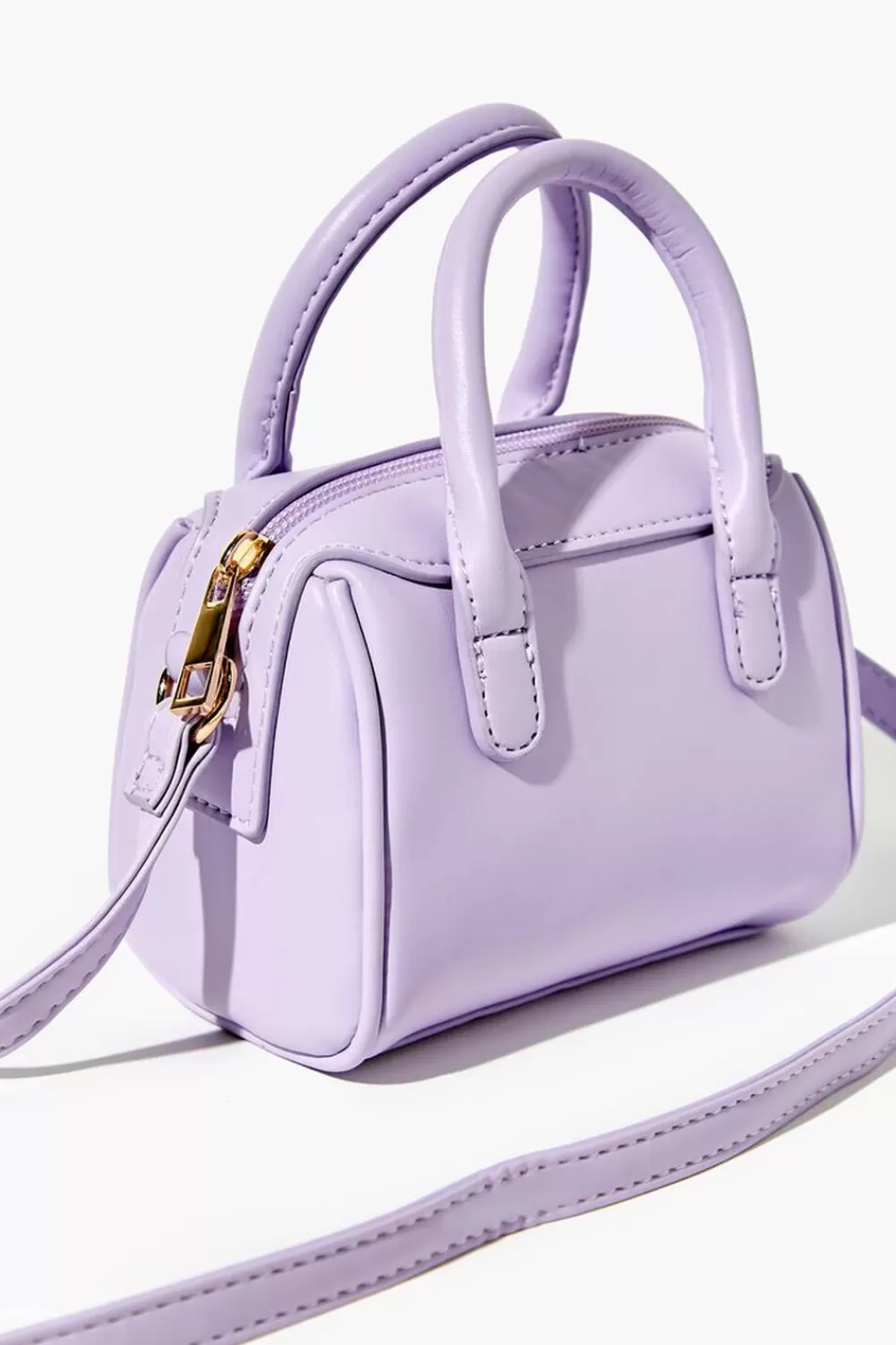 Bags + Backpacks>Forever 21 Faux Leather Mini Bowler Bag Purple