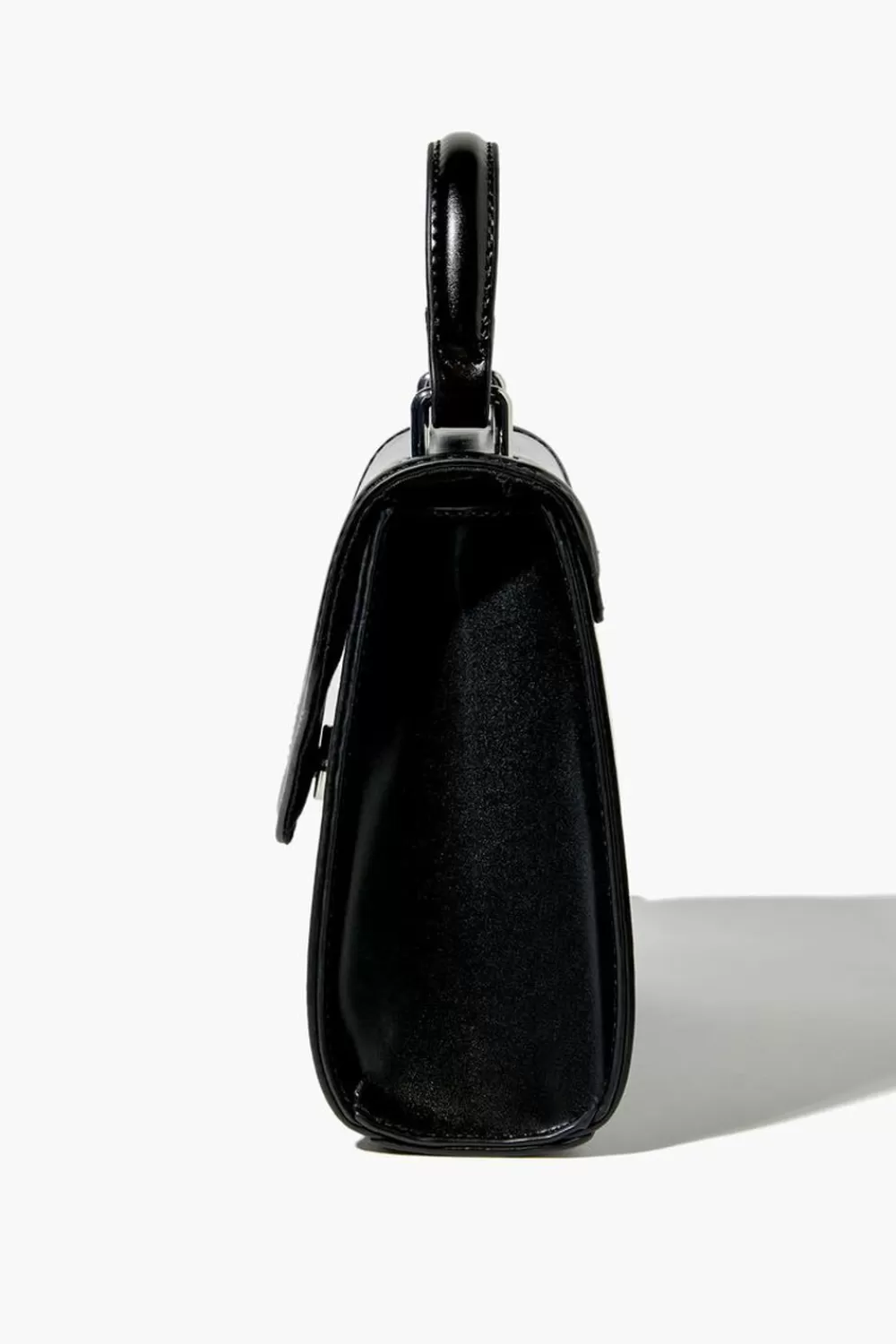 Bags + Backpacks>Forever 21 Faux Leather Mini Flap Crossbody Bag Black