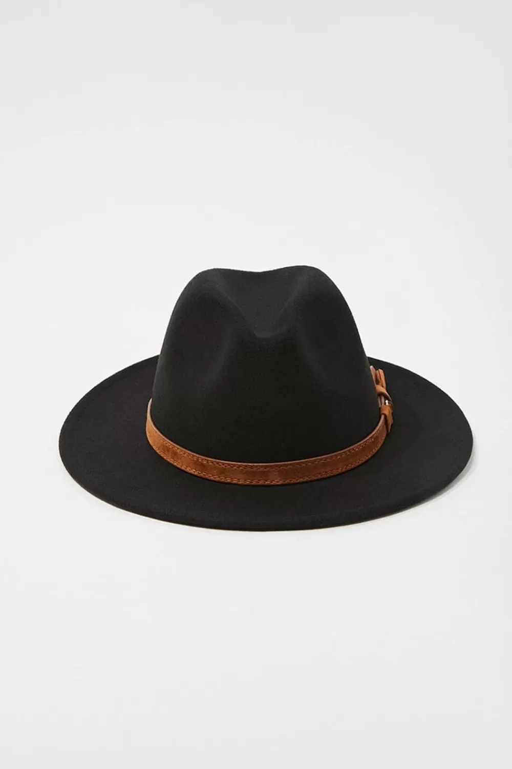 Hats + Beanies>Forever 21 Felt Tassel-Trim Fedora Black/Brown