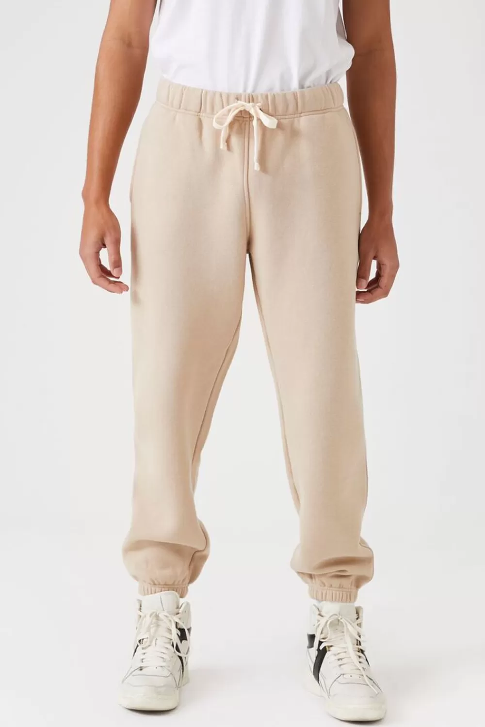 Activewear + Athletic>Forever 21 Fleece Drawstring Joggers Taupe