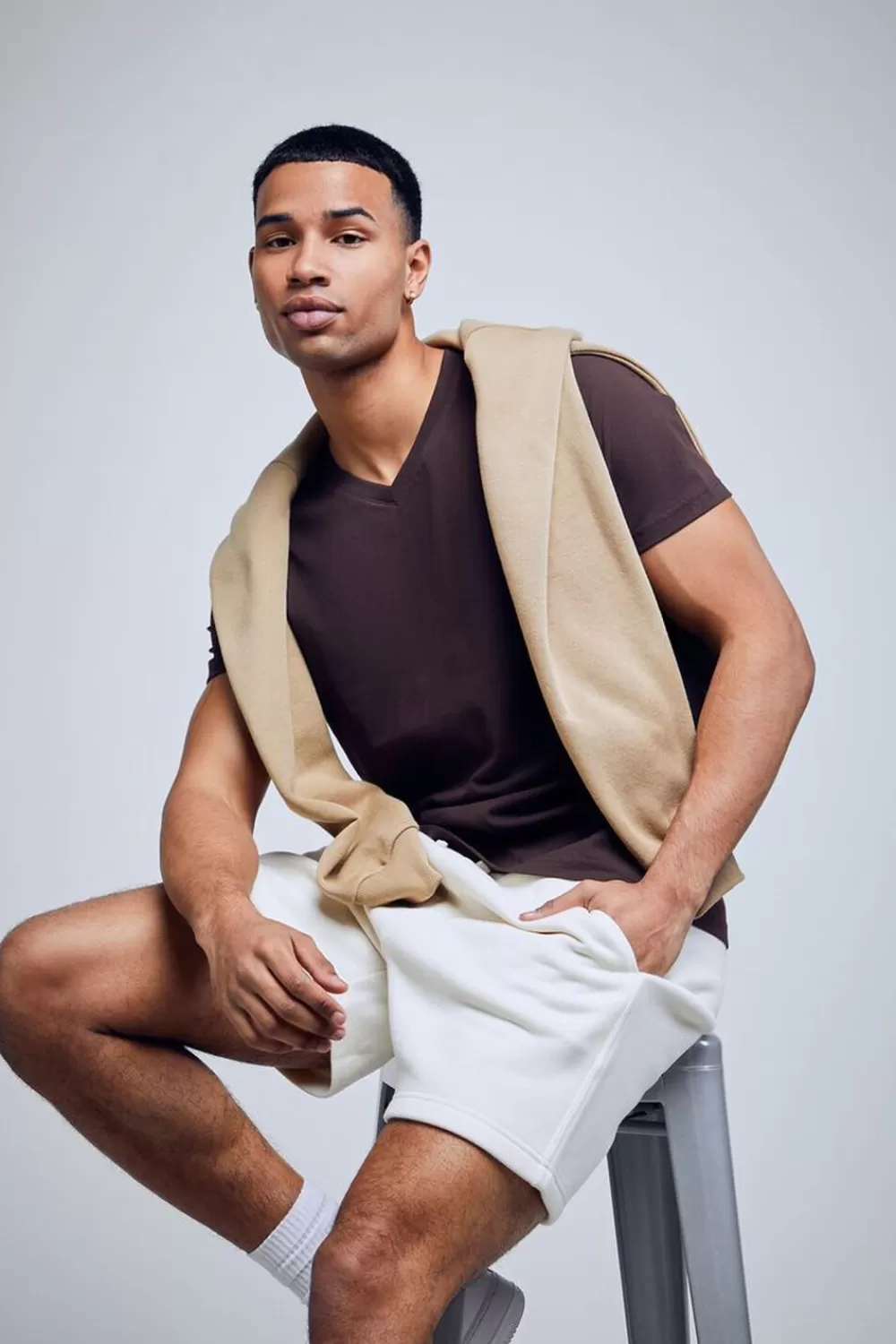 Activewear + Athletic>Forever 21 Fleece Drawstring Shorts Cream