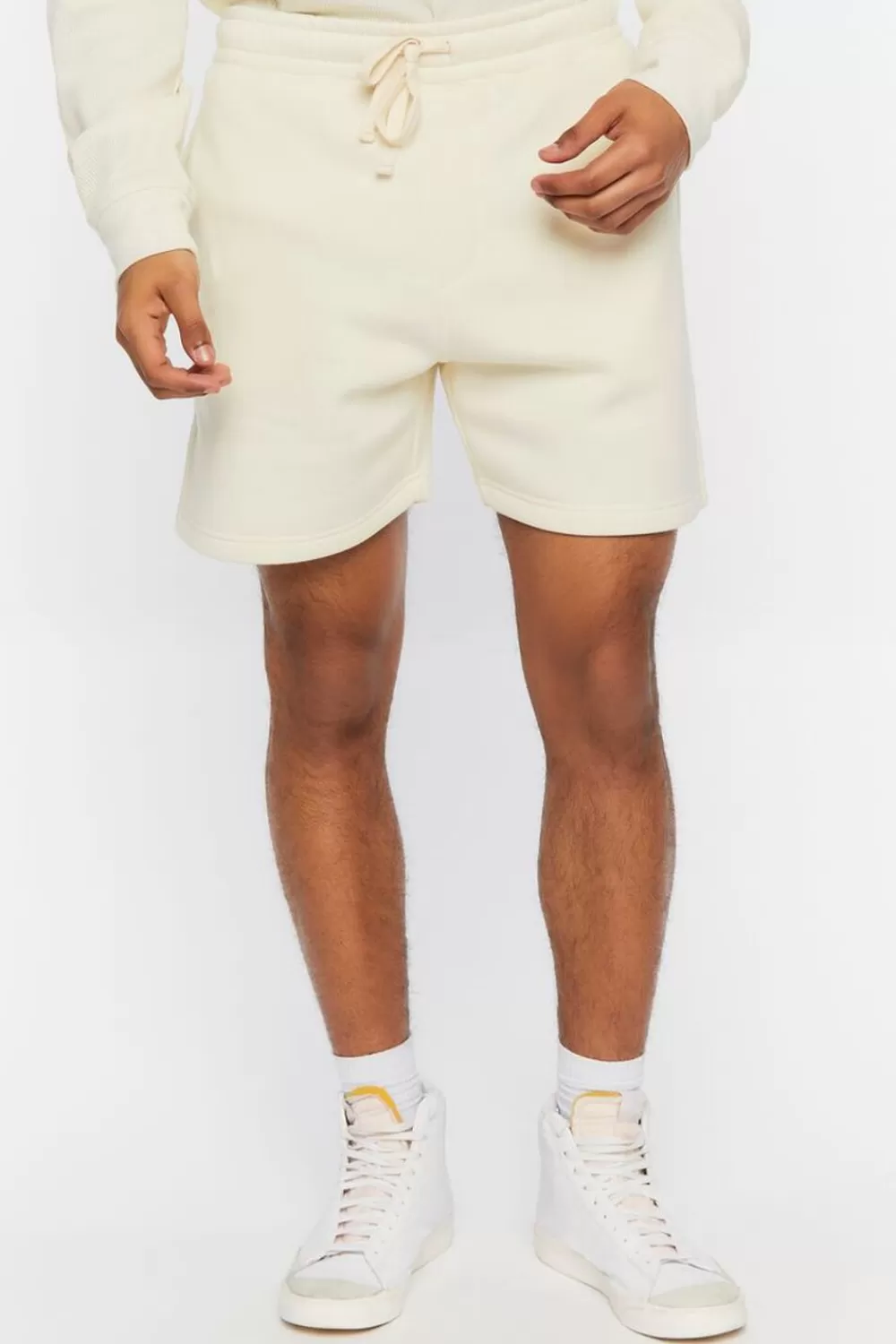 Activewear + Athletic>Forever 21 Fleece Drawstring Shorts Cream