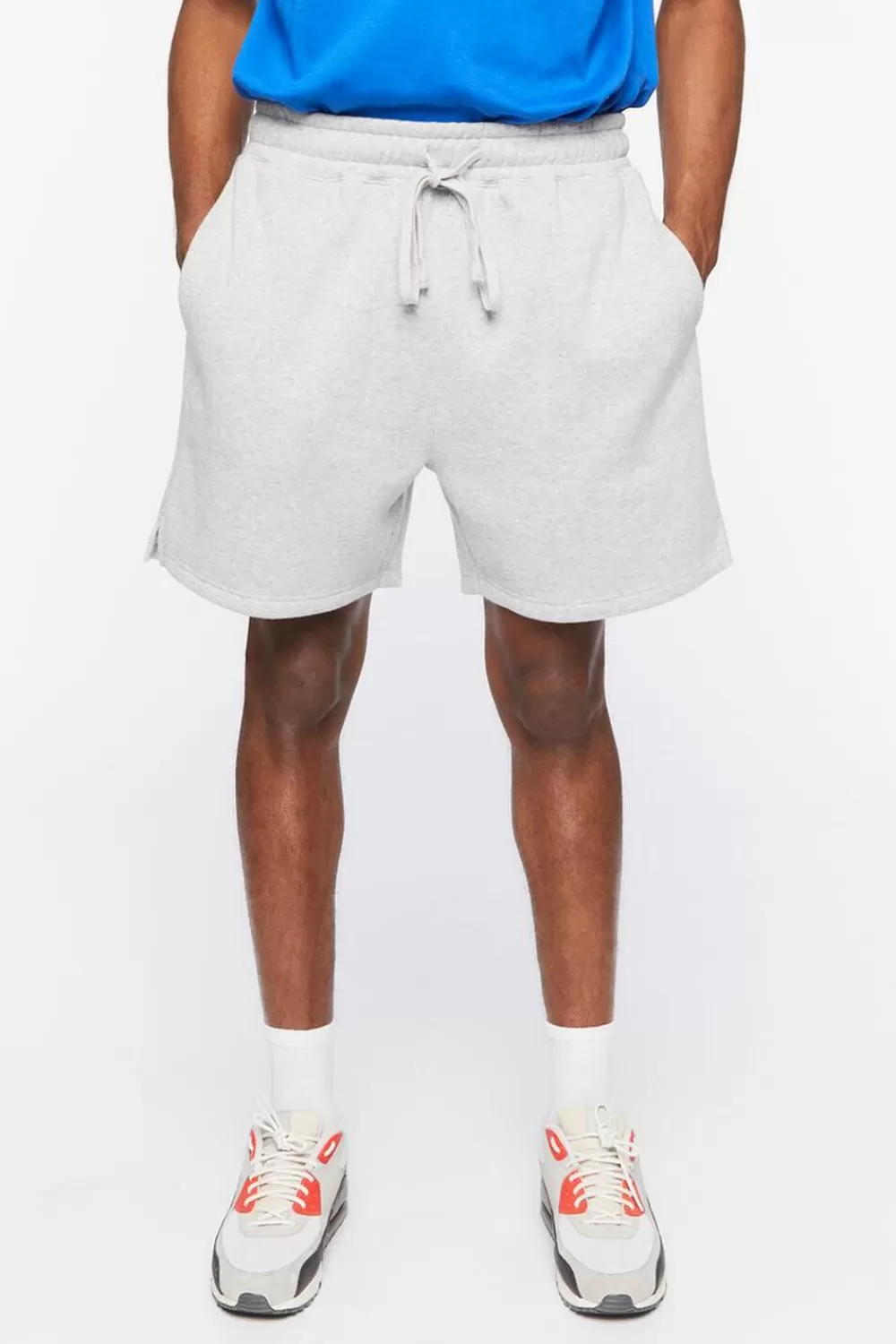Bottoms>Forever 21 Fleece Drawstring Sweatshorts Heather Grey