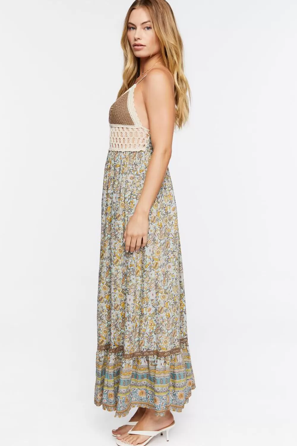 Forever 21 Floral Crochet Maxi Dress | Women Dresses