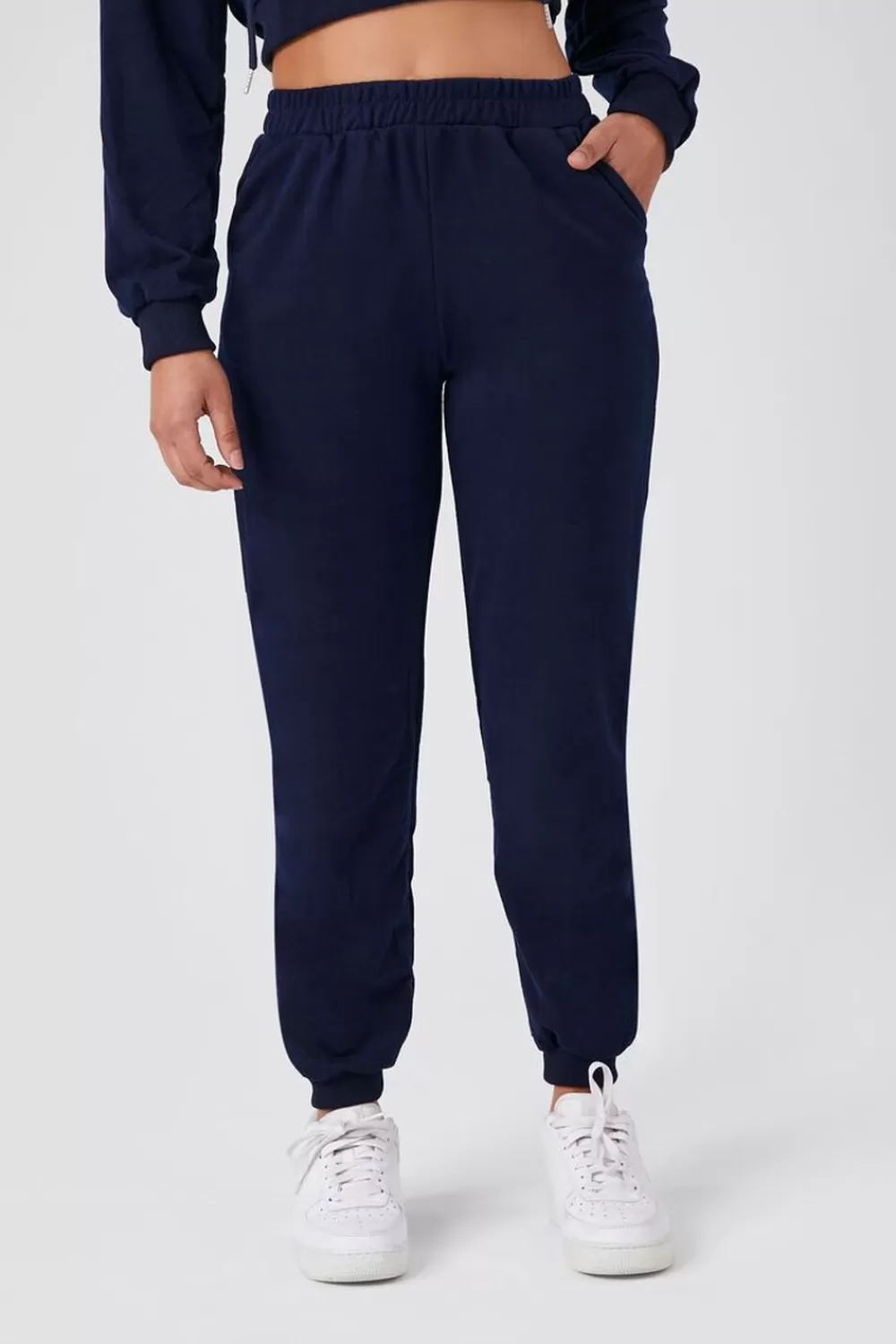 Matching Sets>Forever 21 French Terry Joggers Navy