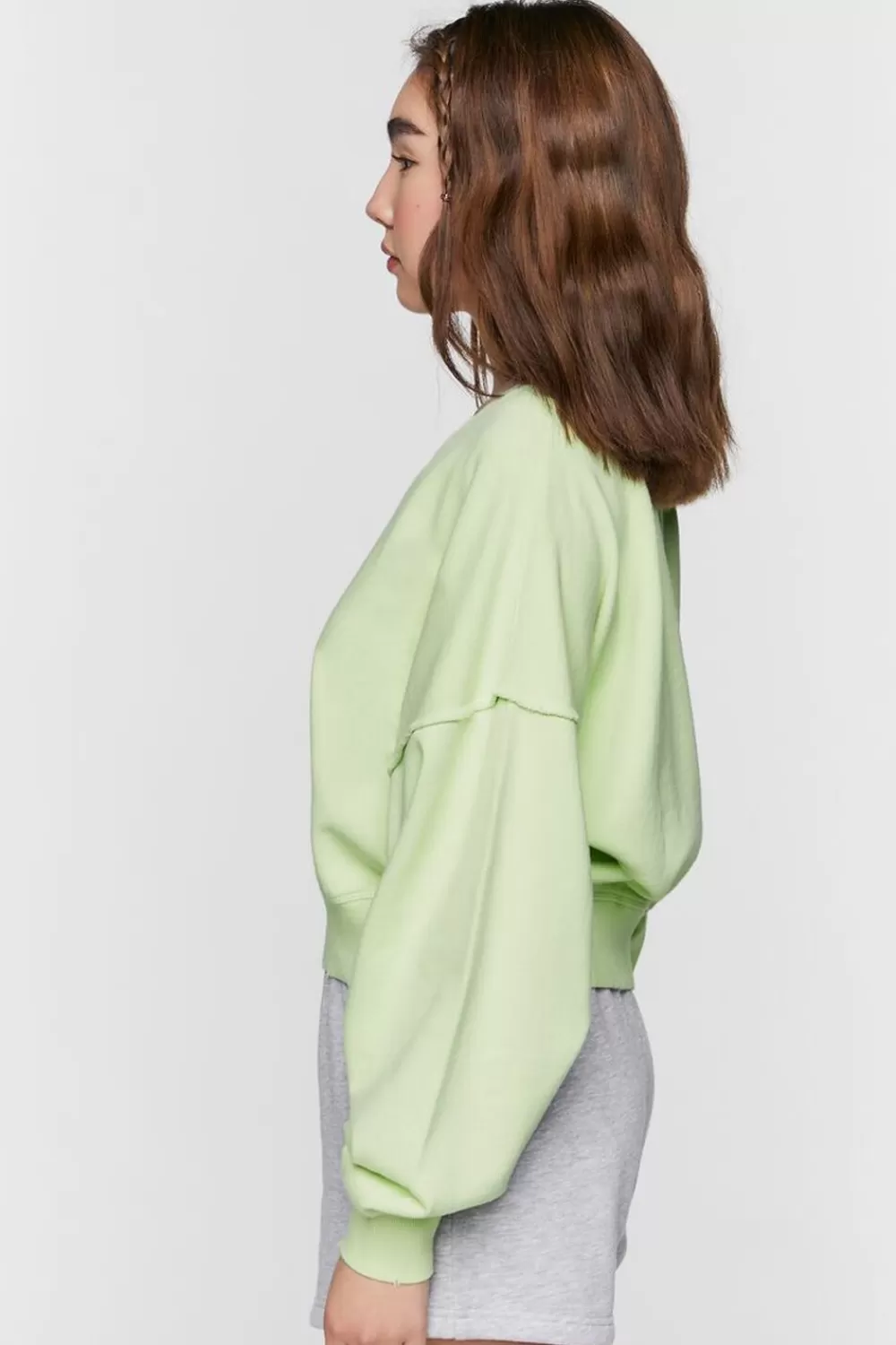 Forever 21 French Terry V-Neck Pullover | Women Tops
