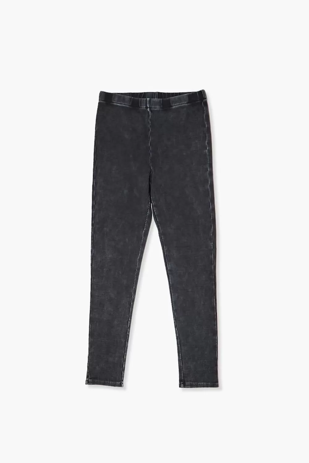 Bottoms>Forever 21 Girls Acid Wash Ribbed Leggings (Kids) Black