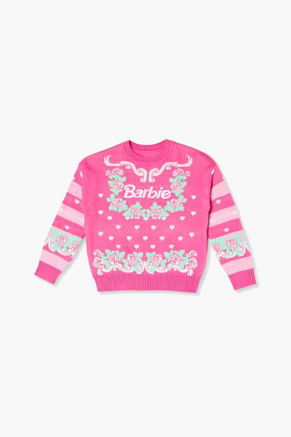 Tops>Forever 21 Girls Barbie Graphic Sweater (Kids) Pink/Multi