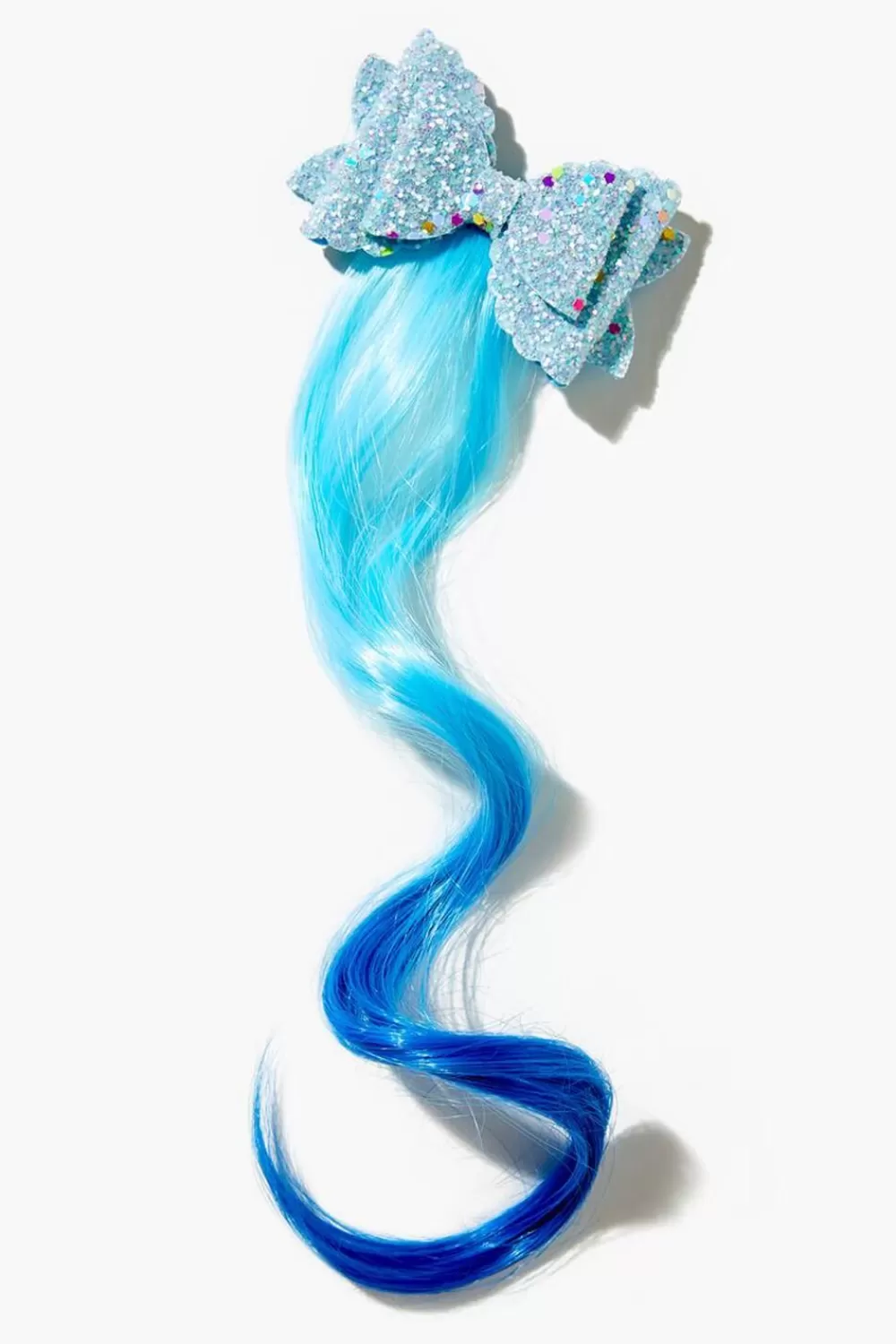 Accessories>Forever 21 Girls Bow Clip Hair Extension (Kids) Blue/Blue