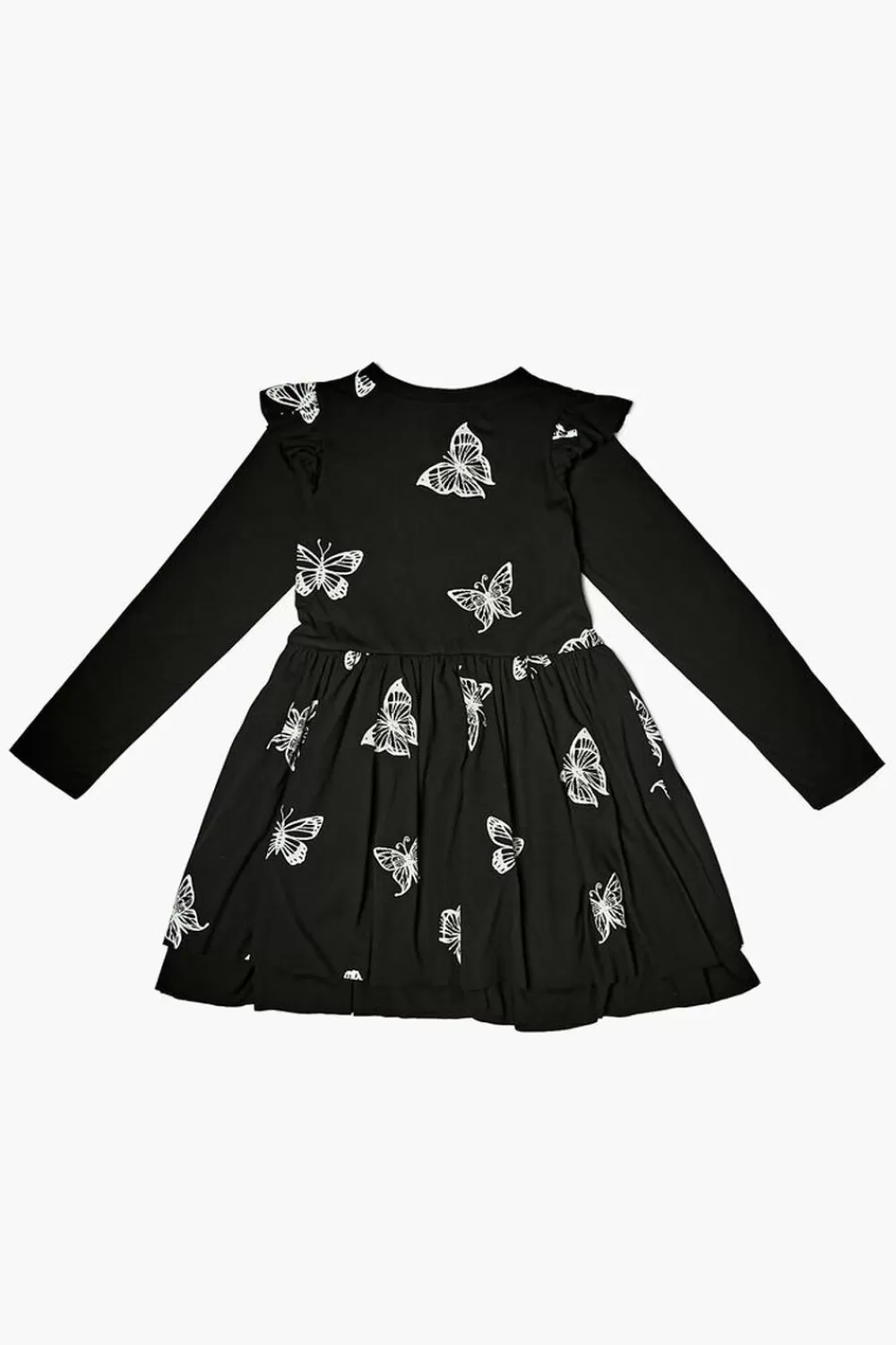 Dresses + Rompers>Forever 21 Girls Butterfly Print Dress (Kids) Black/White