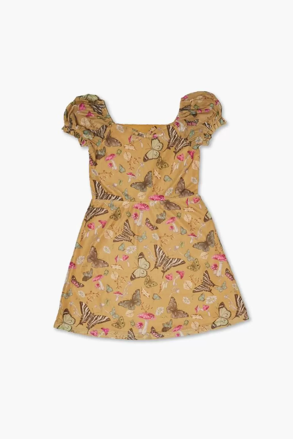 Dresses + Rompers>Forever 21 Girls Butterfly Print Dress (Kids) Yellow/Multi