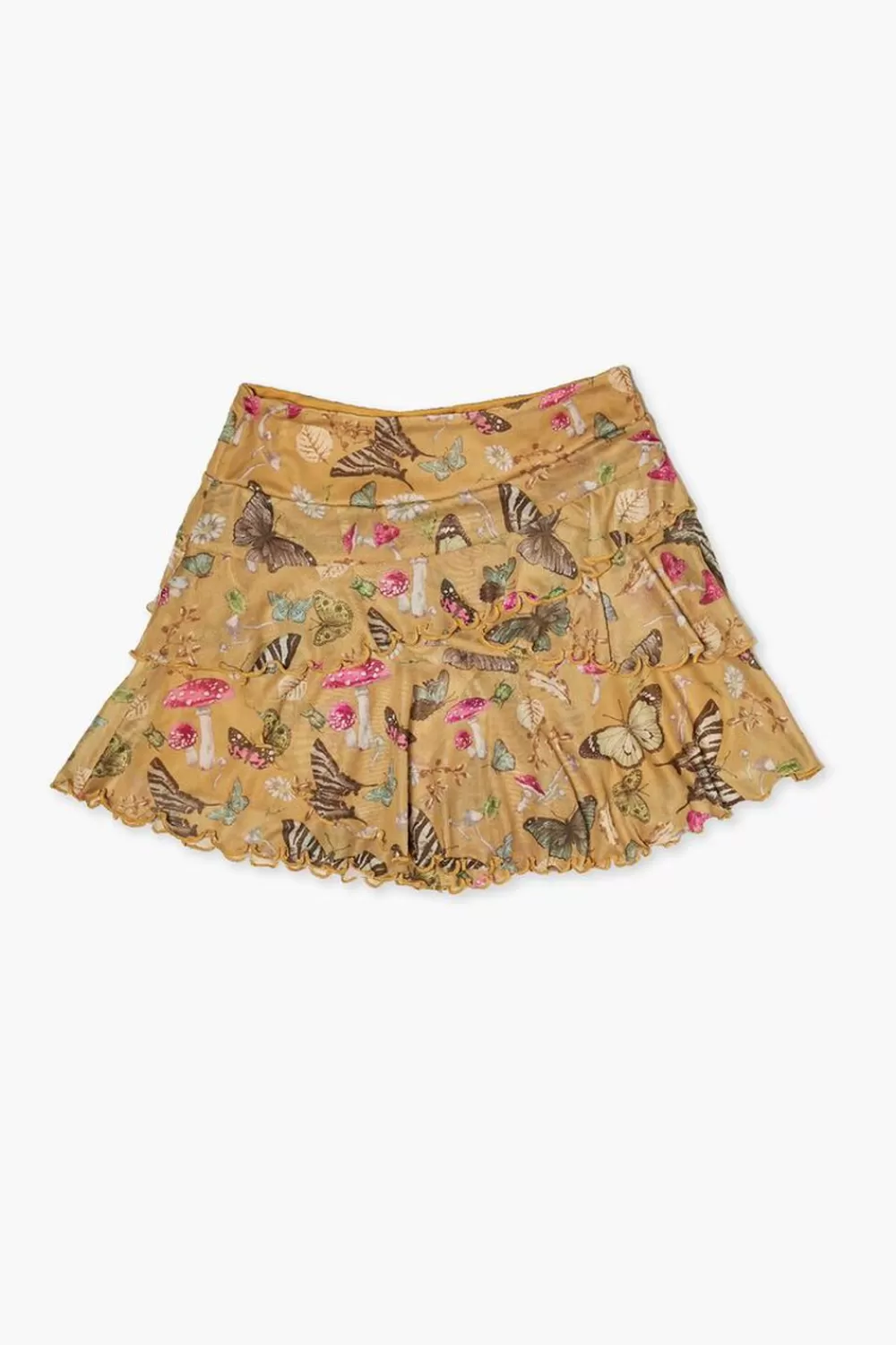 Bottoms>Forever 21 Girls Butterfly Print Skirt (Kids) Amber/Multi