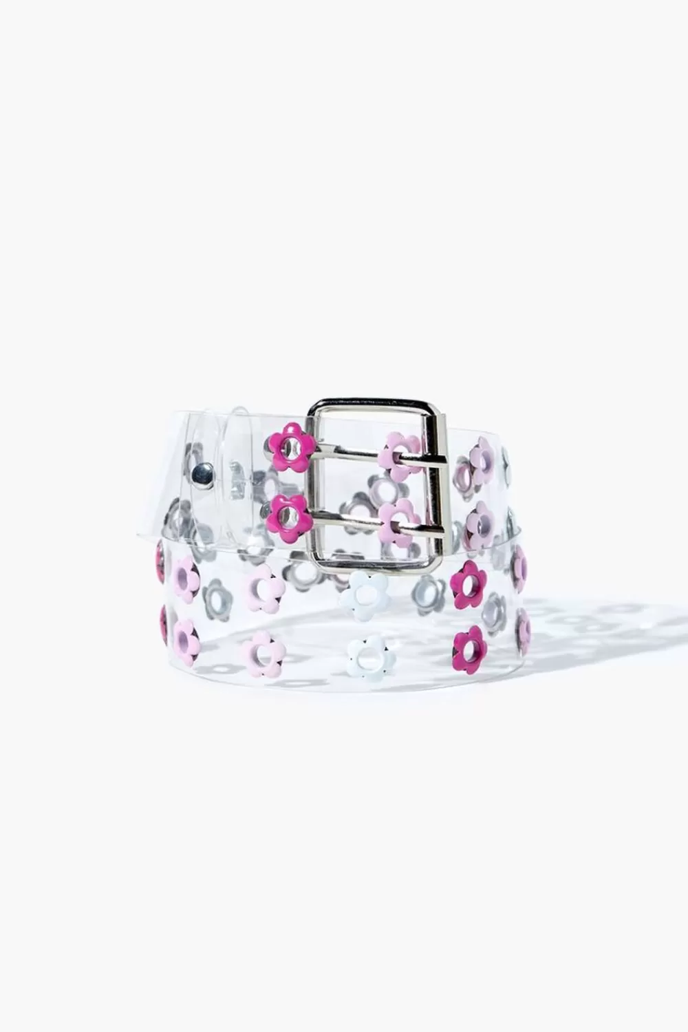 Accessories>Forever 21 Girls Clear Flower Hip Belt (Kids) Clear/Pink