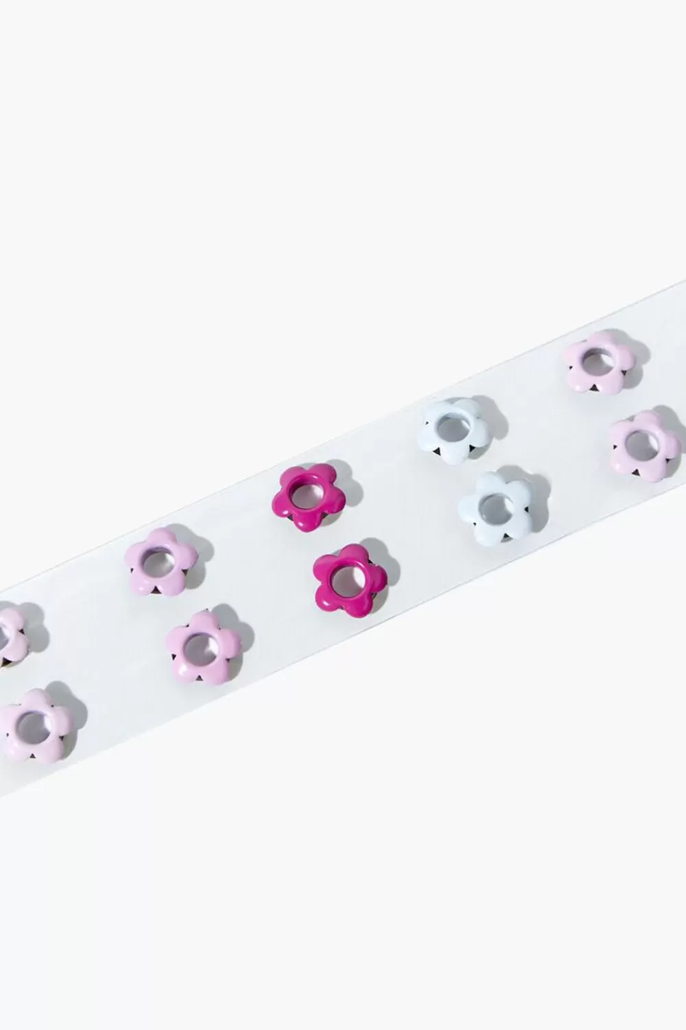 Accessories>Forever 21 Girls Clear Flower Hip Belt (Kids) Clear/Pink