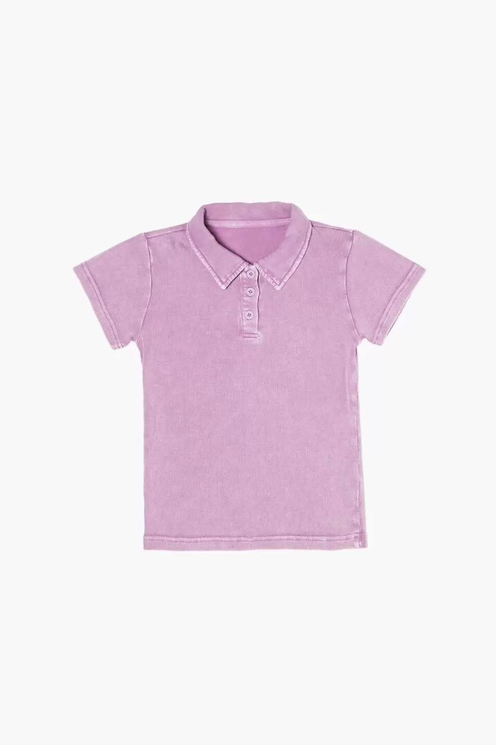 Tops>Forever 21 Girls Cotton Polo Shirt (Kids) Purple