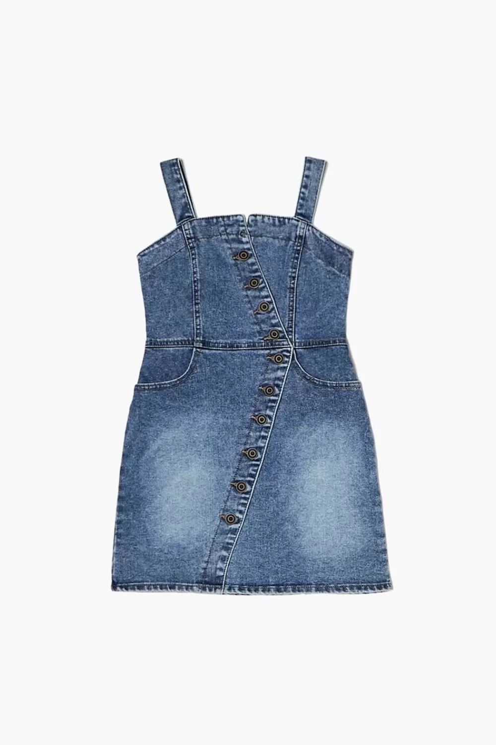 Dresses + Rompers>Forever 21 Girls Denim Dress (Kids) Medium Denim