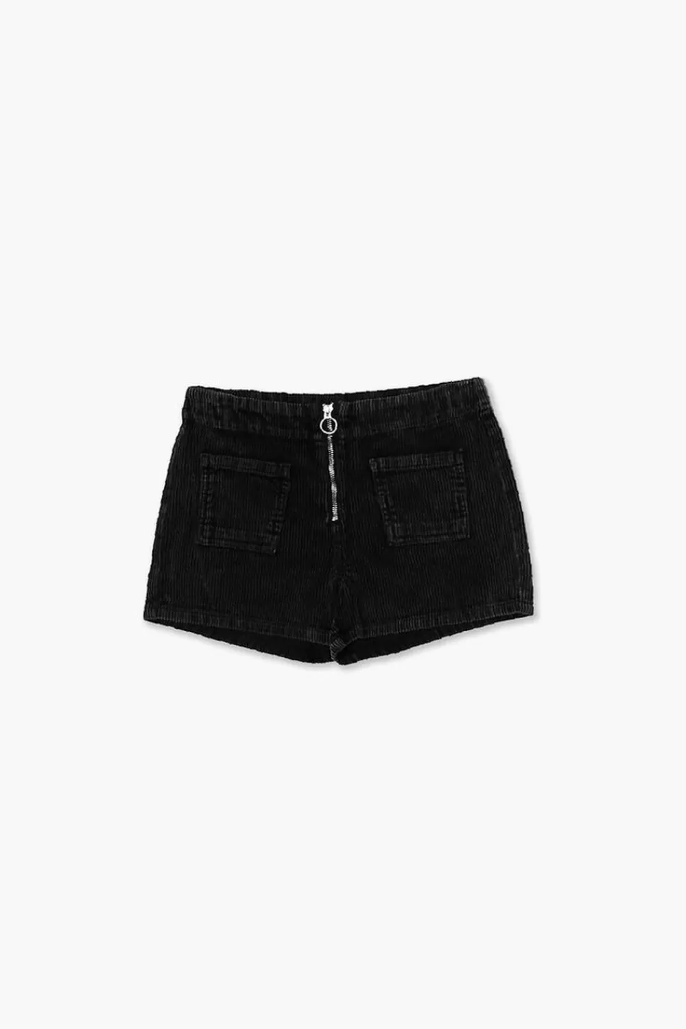 Bottoms>Forever 21 Girls Denim Pull-Ring Shorts (Kids) Black