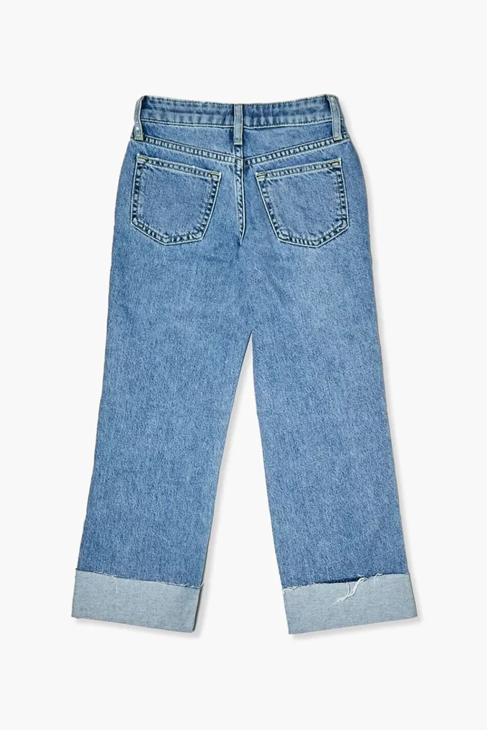 Bottoms>Forever 21 Girls Distressed Straight-Leg Jeans (Kids) Light Denim
