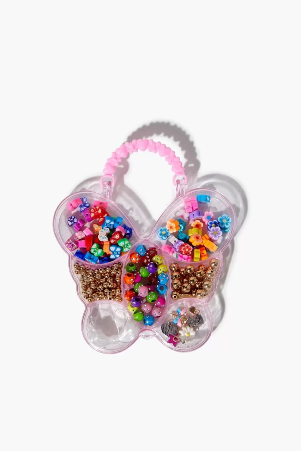 Accessories>Forever 21 Girls Diy Beaded Jewelry Kit (Kids) Pink