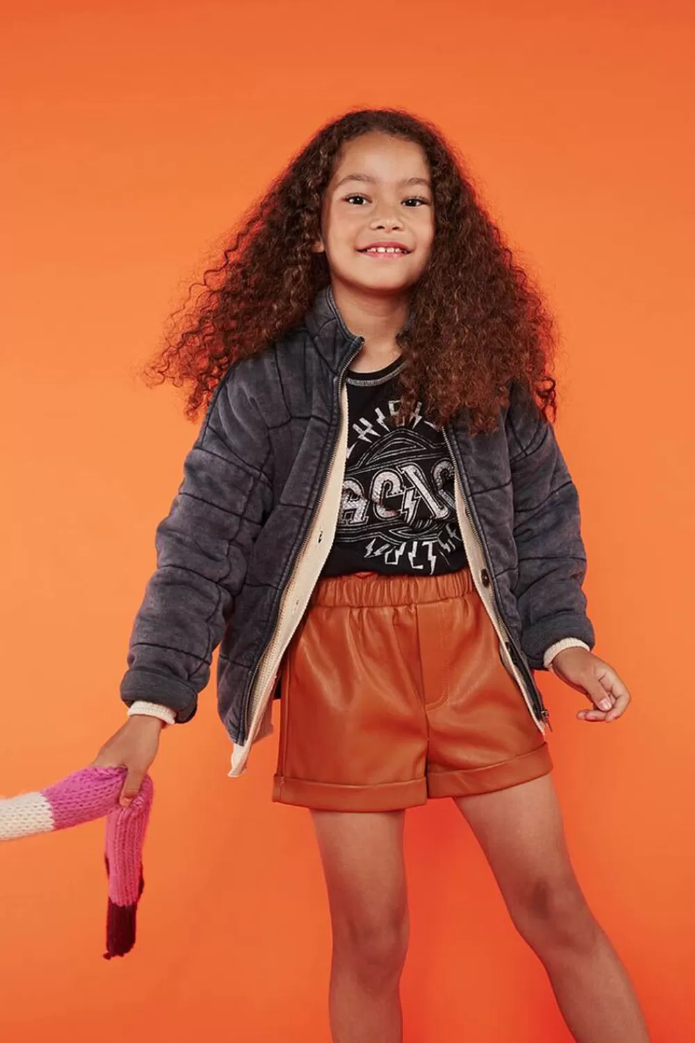 Bottoms>Forever 21 Girls Faux Leather Shorts (Kids) Walnut