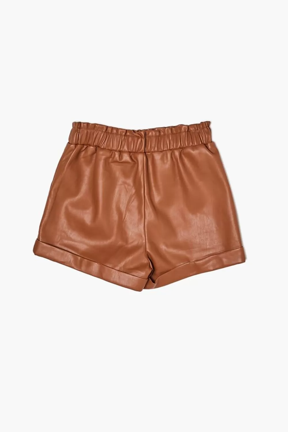 Bottoms>Forever 21 Girls Faux Leather Shorts (Kids) Walnut