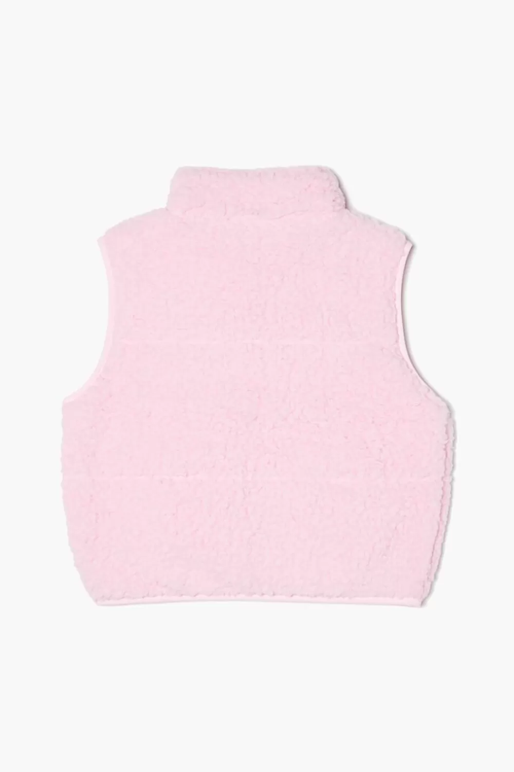 Jackets + Outerwear>Forever 21 Girls Faux Shearling Vest (Kids) Bubble Gum