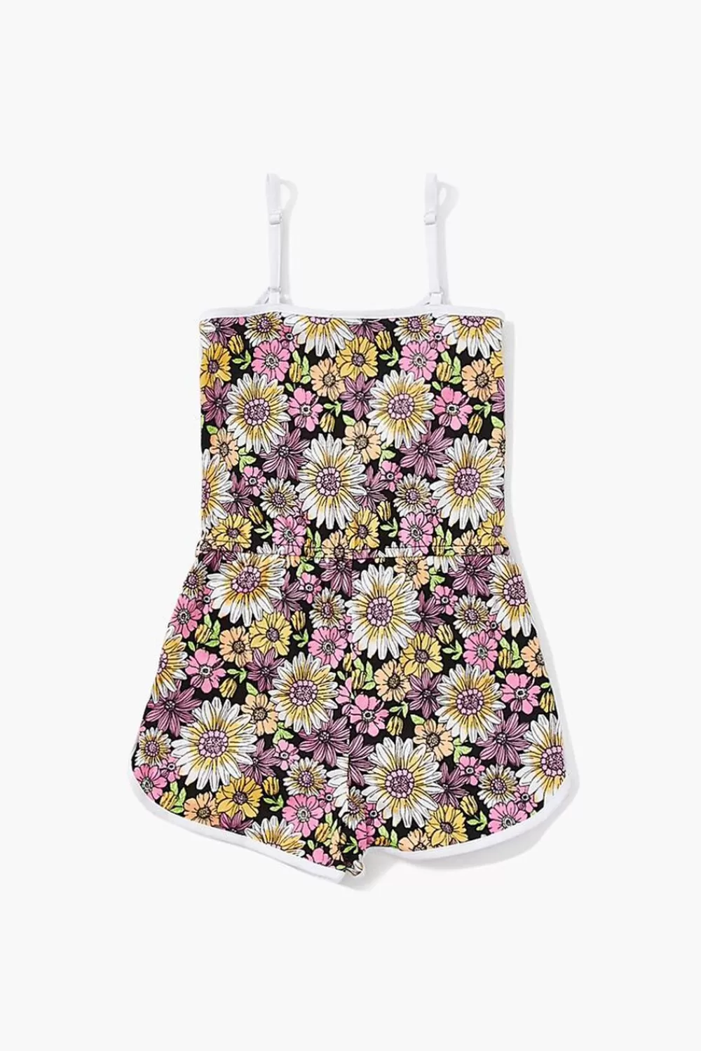 Dresses + Rompers>Forever 21 Girls Floral Cami Romper (Kids) Black/Multi
