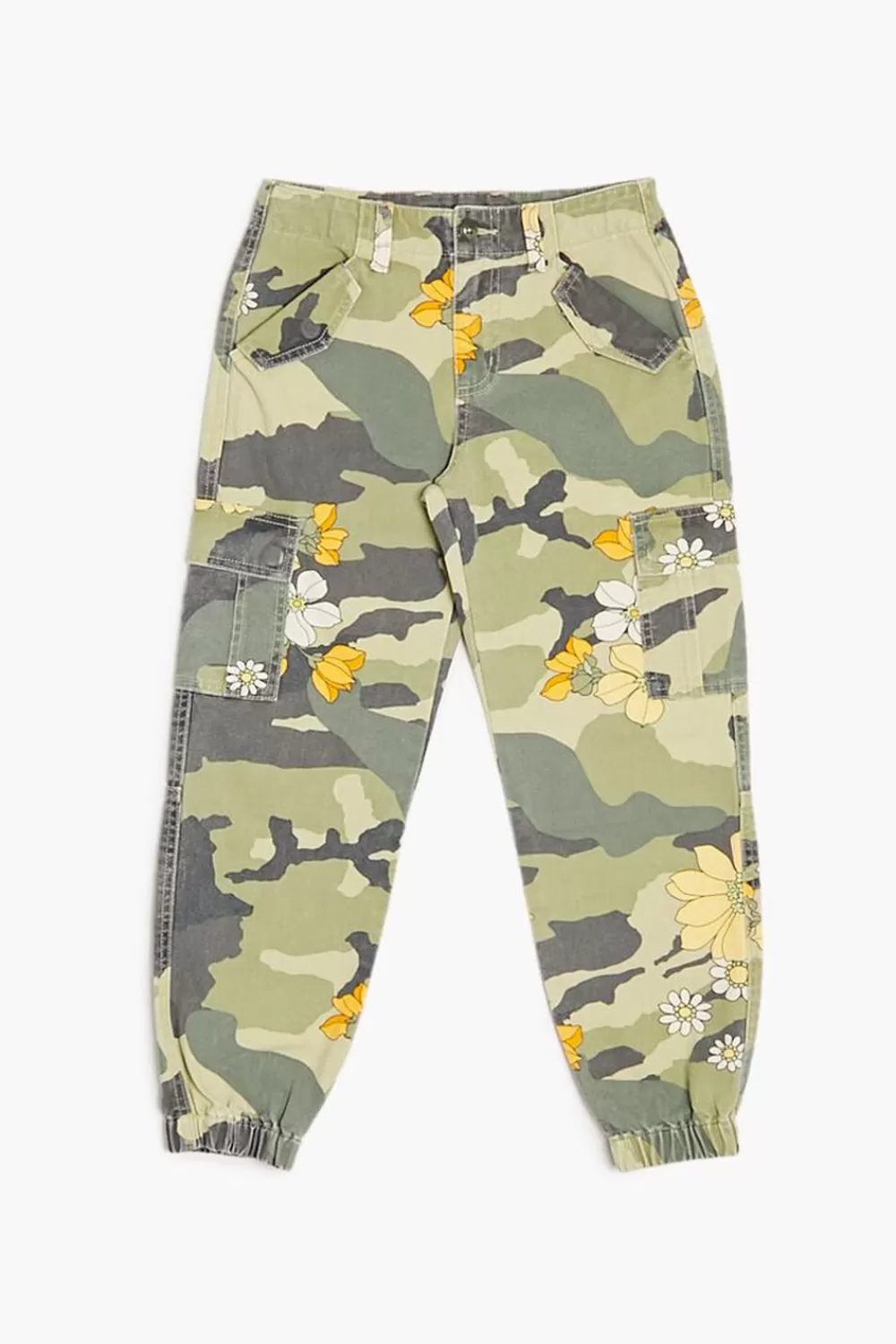 Bottoms>Forever 21 Girls Floral Camo Joggers (Kids) Green/Multi