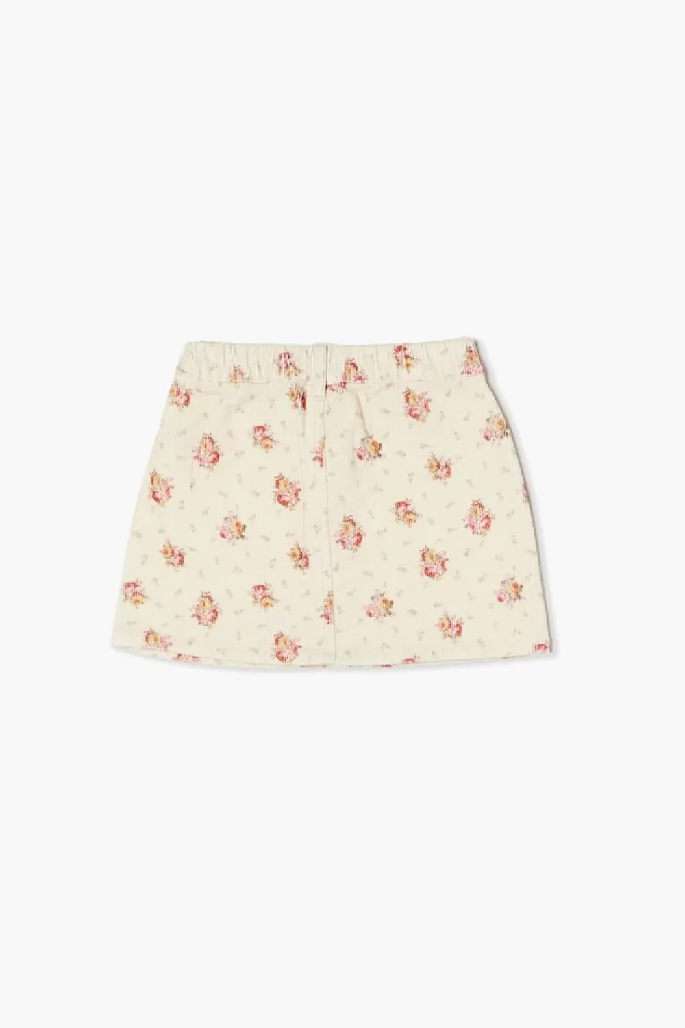 Bottoms>Forever 21 Girls Floral Corduroy Skirt (Kids) Cream/Multi