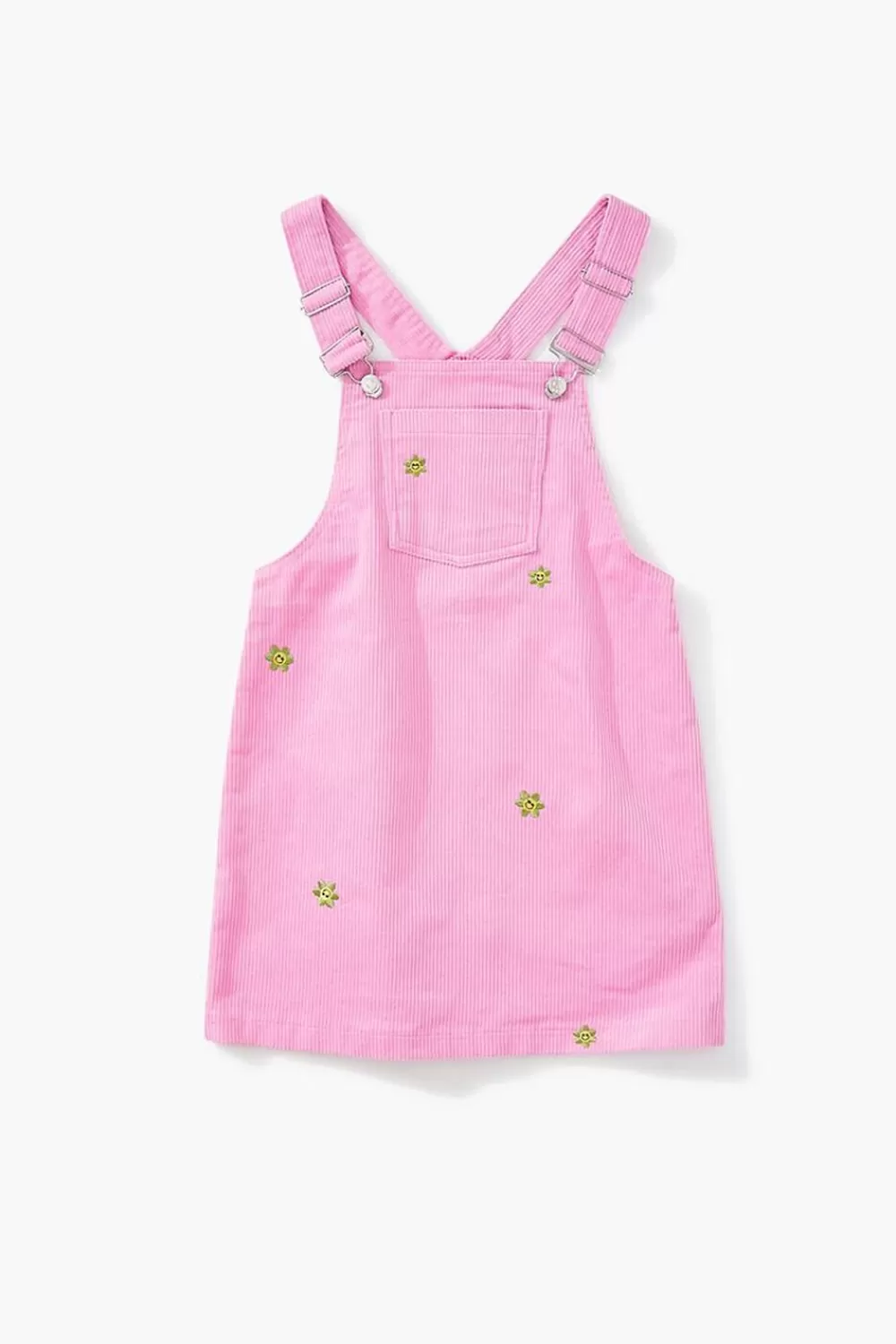 Dresses + Rompers>Forever 21 Girls Floral Overall Dress (Kids) Pink/Multi